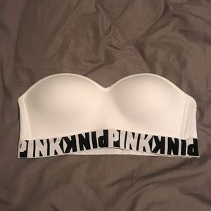 PINK strapless push up bra